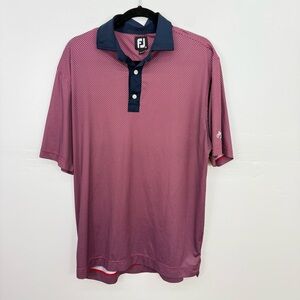 FootJoy Pink and Navy Polo Shirt J24